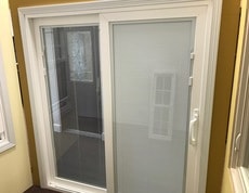 white sliding door